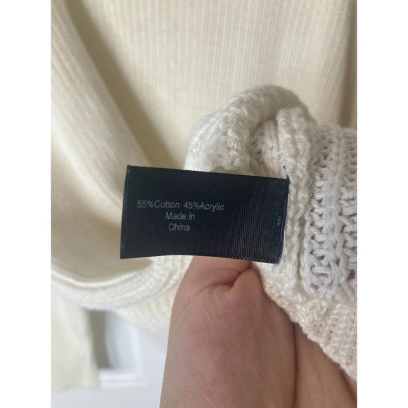 Lane bryant sequin shoulder cream knit dolman sleeve sweater sz 22/24 - Picture 11 of 16